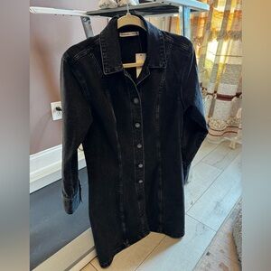 Abercrombie Black Denim Shirt Dress